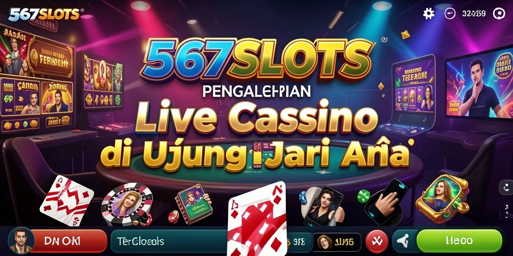 Screenshot gameplay 567SLOTS menampilkan interaksi dengan dealer dalam suasana kasino.