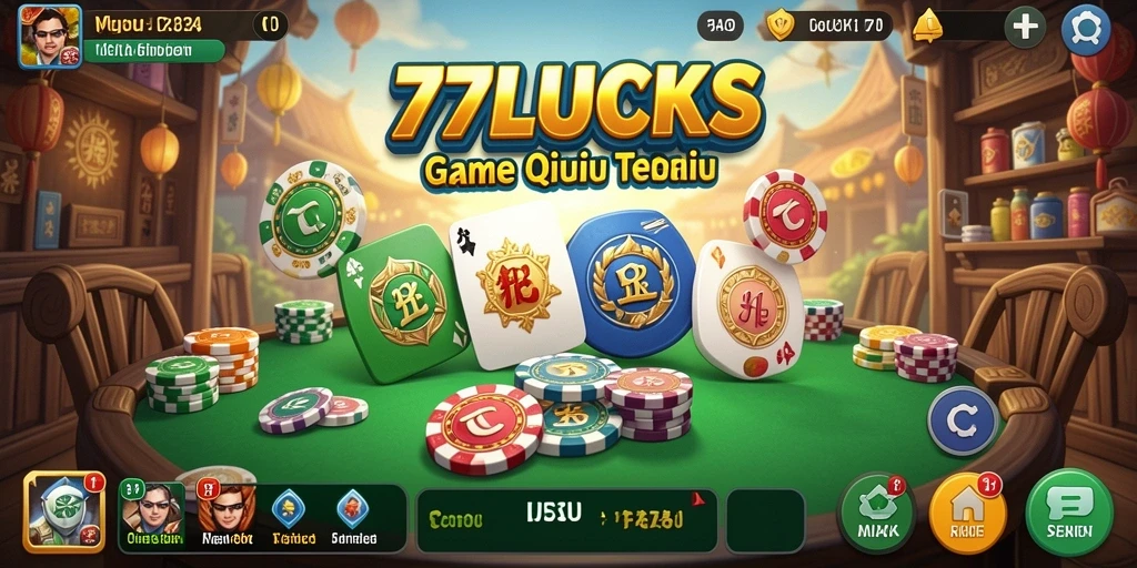 Tampilan menarik gameplay QiuQiu di 77LUCKS.
