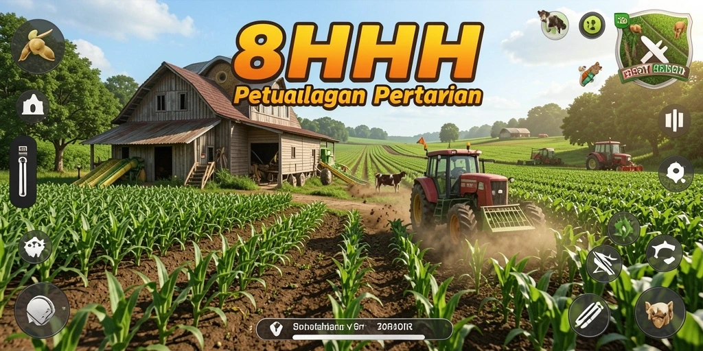 Tampilan permainan 8HHH yang menarik di dunia pertanian.