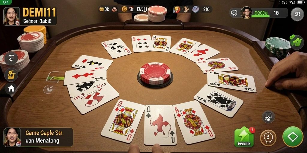 Screenshot gameplay Gaple yang menarik dan interaktif di DEMI11.
