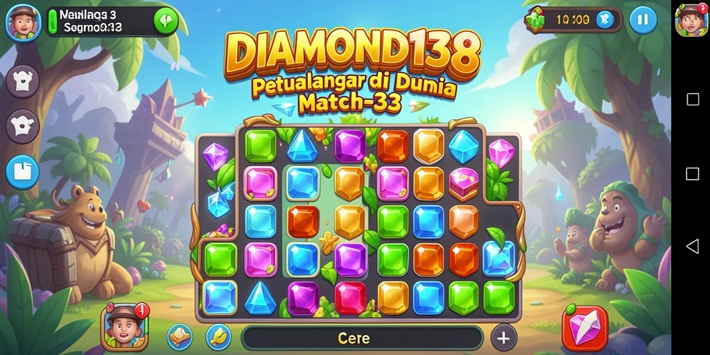 Gameplay seru DIAMOND138 dengan tantangan Match-3.