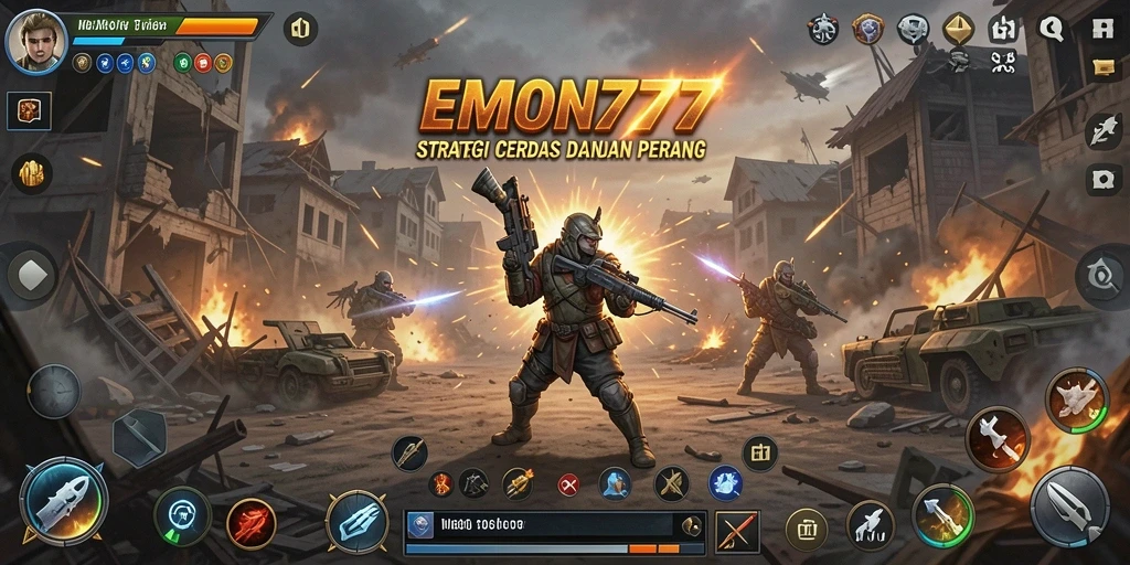 Tampilan gameplay EMON777 yang menegangkan di tengah pertempuran strategi.