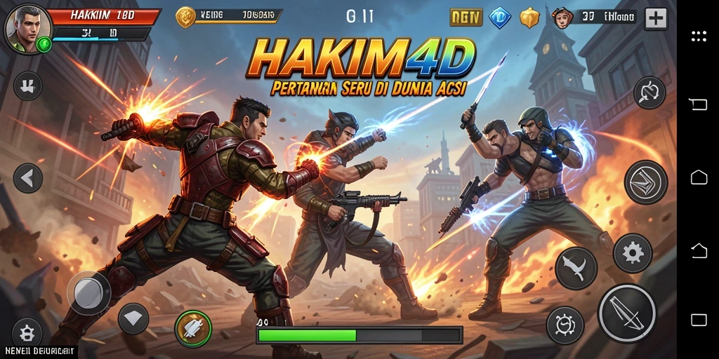 Tampilan gameplay HAKIM4D yang intens dan mendebarkan.