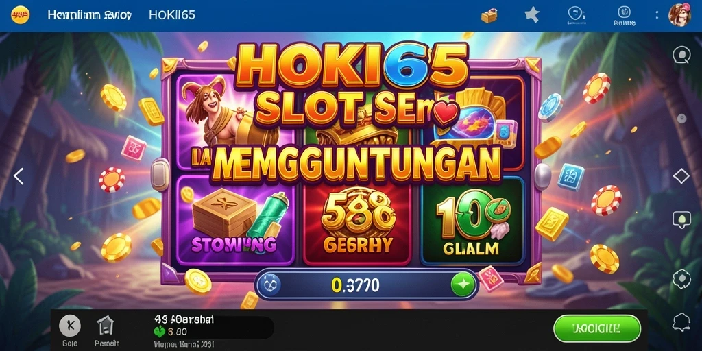 Tampilan permainan Slot HOKI65 dengan efek visual menakjubkan.
