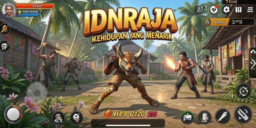 Tampilan gameplay IDNRAJA yang menarik dan interaktif.