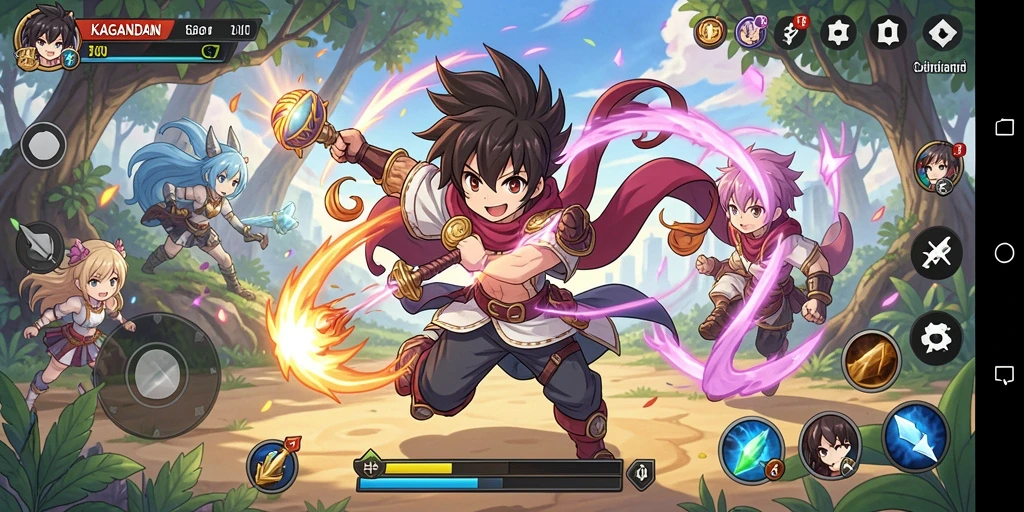 Tampilan gameplay KAGANDAN yang mendebarkan dan penuh aksi.