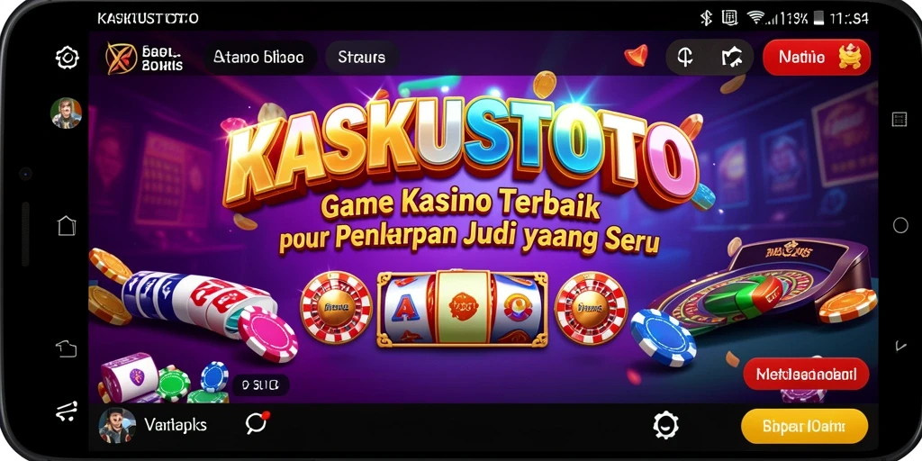 Screenshot gameplay KASKUSTOTO menampilkan suasana kasino yang seru.