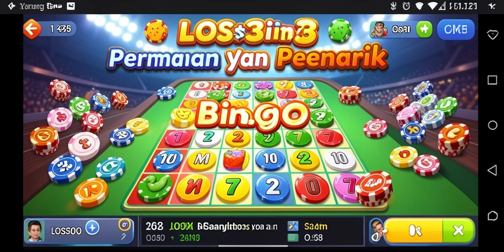 Tampilan gameplay seru dari LOS303 yang penuh dengan angka Bingo.