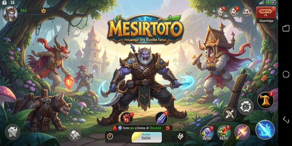 Tampilan gameplay MESIRTOTO yang penuh aksi dan petualangan seru.