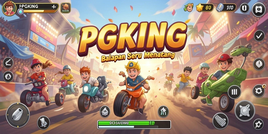 Tampilan gameplay PGKING yang intens dan mendebarkan.