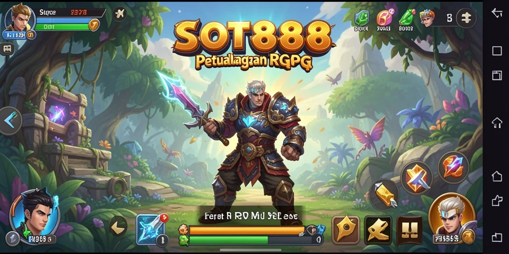 Tampilan gameplay yang menegangkan dalam dunia fantasi RPG.
