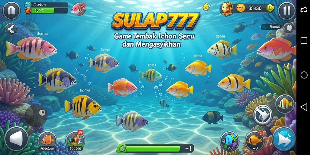 Tampilan menarik dari gameplay SULAP777 saat berburu ikan.