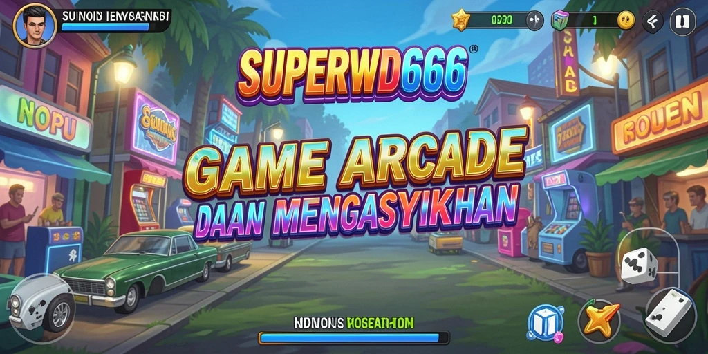 Tangkapan layar utama SUPERWD666 menampilkan gameplay arcade yang mendebarkan.