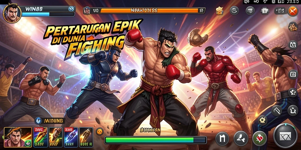 Gameplay seru dalam pertarungan epik di WIN88.